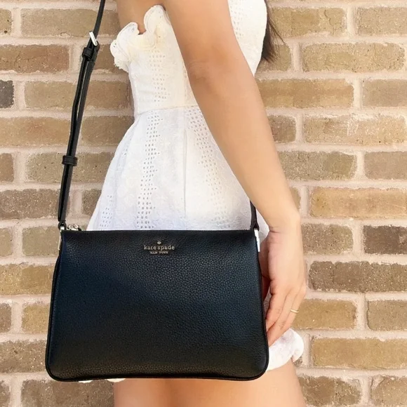 Kate Spade Black Leila Triple Gusset Crossbody 😍 - Picture 16 of 16